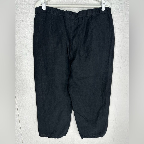 J jill linen pull on black pants size M - Picture 4 of 10